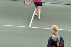 Jaelyn Marlowe sends the ball over the net