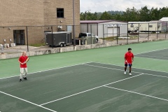 Josiah Raynie and Alex Molina preparing for action