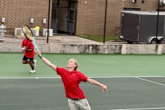 Josiah Raynie reaches for a wide shot in a match against Temple